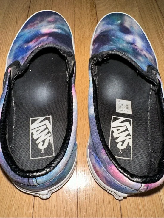 Lot of 2 pairs of Vans slip-ons, Galaxy & Pastel Tie-Dye 6.5 men’s / 8 women’s - Picture 14 of 15